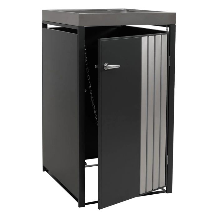 Cache poubelle exterieur avec bac a plantes pour 1 bac 80 a 240 L abri ...