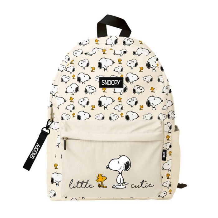 Sac à dos - SNOOPY - Lazy Days - Beige - Polyester - 42 × 15 × 30 cm