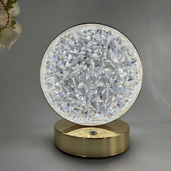 Lampe chevet ronde LED - Étoile lune - Rechargeable tactile - Enfant NORVYN