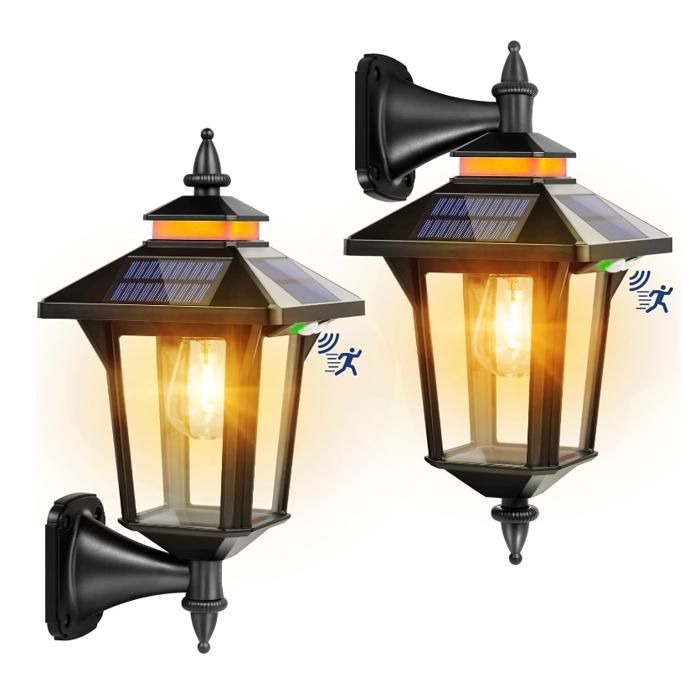 Lampes Solaires Extérieur2 Applique Solaire Extérieur avec Détecteur de Mouvement3 Modes IntelligentsÉclairage Extérieur Puissant