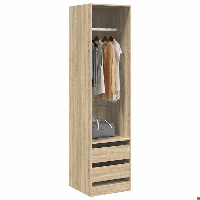 Décoratif - Garde-robe -(1 PCS）- Vidaxl - Armoire penderie Pour chambre avec tiroirs Chêne sonoma - bois dingénierie301243