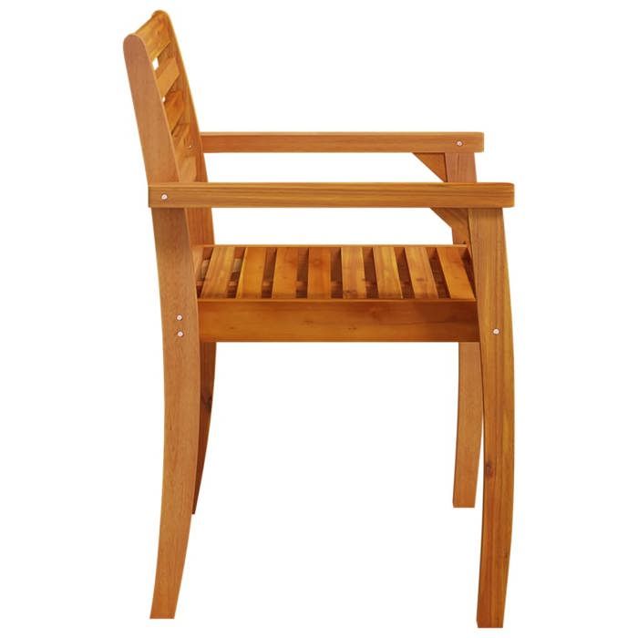 Chaises de jardin - (lot de 2) - Meuble de Siège - 59x55x85 cm bois massif dacacia CC1772