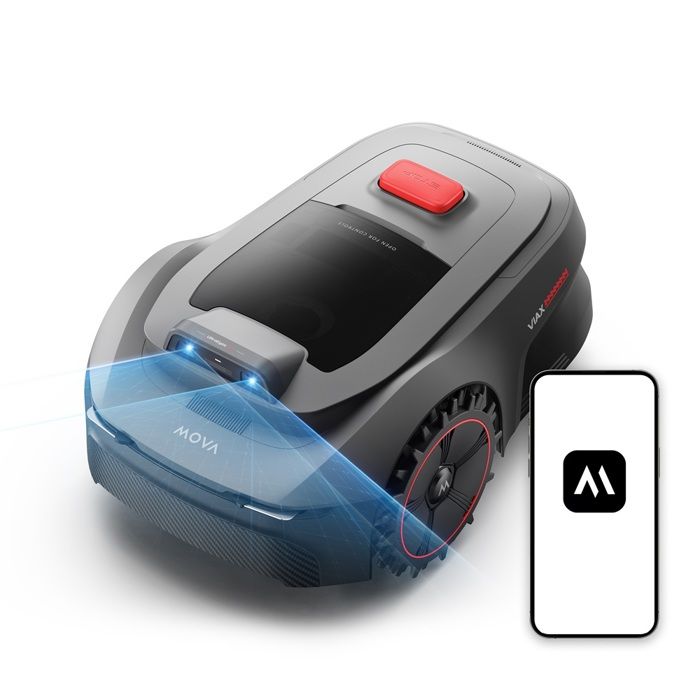 MOVA ViAX250 Robot tondeuse – 250 m² 50 min autonomie AI UltraEyes™ U-trajets tout-terrain