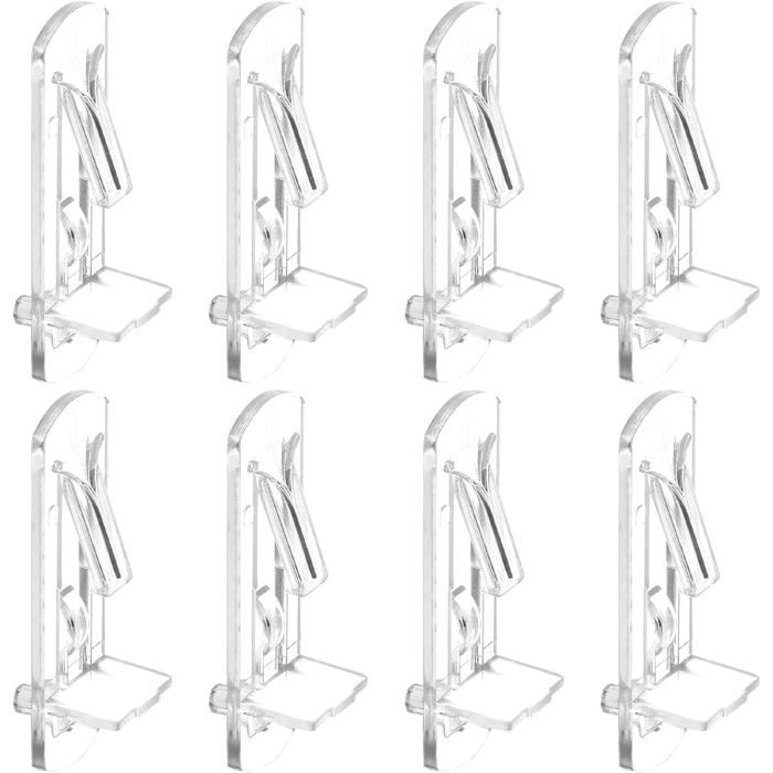 20 Supports dÉtagère Autobloquants 5 x 16 mm Clips de Meuble Transparents pour Trou 5 mm Taquet Étagère