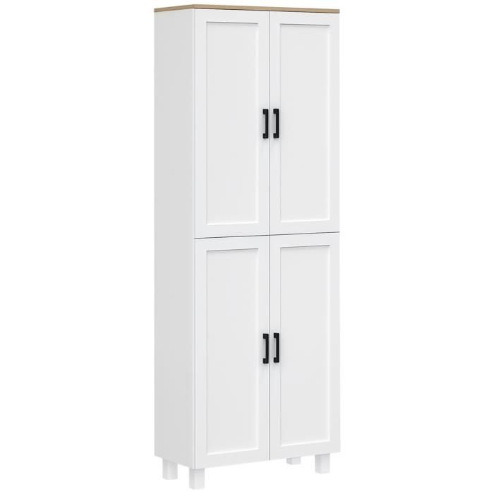 Armoire de rangement - MINIMAL - Armoire de rangement multifonction - 4 portes - Étagères réglables - 60x30x171 cm Armoire de rangement - MINIMAL - Armoire de rangement multifonction - 4 portes - Étagères réglables - 60x30x171 cm
