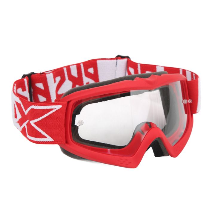 AUCUNE lunettes de motocross Lunettes de moto transparentes anti-rayures réglables pour Motocross pour 8060 Cadre Rouge
