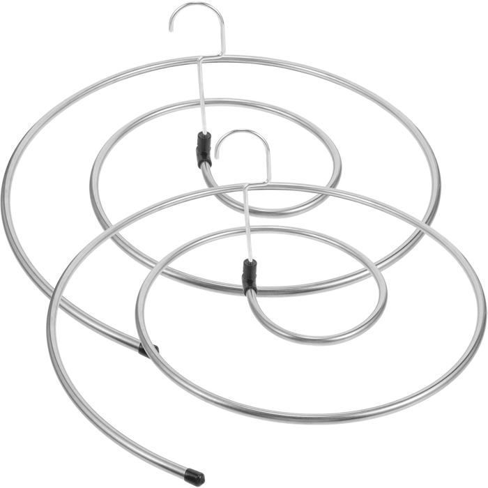 Étendoir à linge spiralé en acier inoxydable en 2 parties avec crochet rotatif idéal pour sécher les draps  RUBAN DE SIGNALISATION