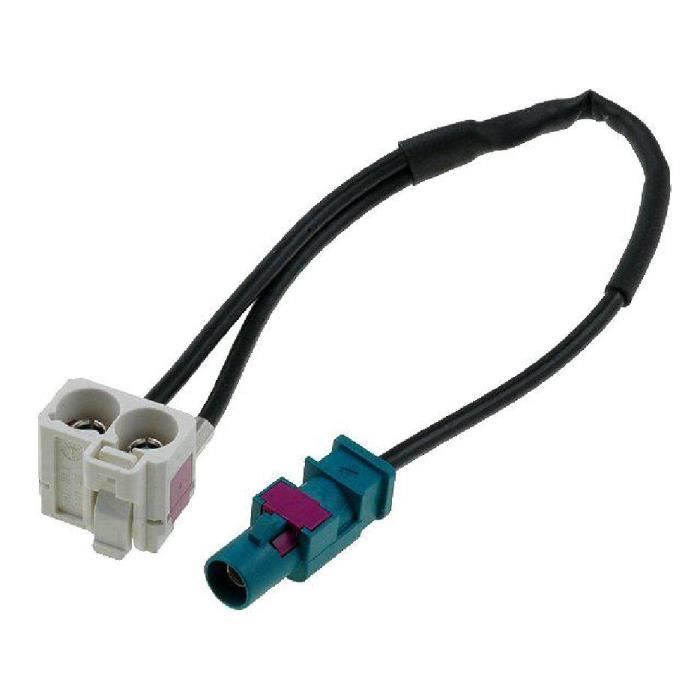 Adaptateur d'antenne Radio - VW - Double Fakra - 2 à 1 - Compatible RNS
