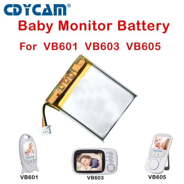 3,7 V-2-Wire-VB601-Batterie de rechange pour moniteur vidéo pour bébé, caméra de sécurité nounou, interphone