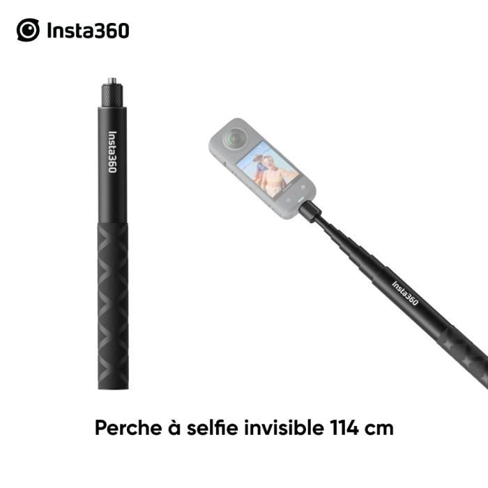 A-Insta360-Perche à selfie invisible, 114cm, accessoires pour caméras d'action bery-ONE RS - GO 2 - ONE X2