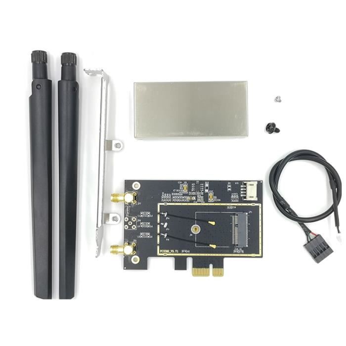 Adaptateur M.2 Key E Vers Key M - Pour Cartes WiFi/Bluetooth - Compatible AX200/AX210