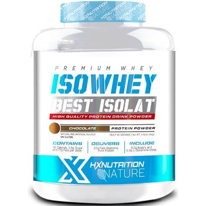 Whey Protéine Goût Chocolat HX Nutrition 2kg Cdiscount Sport
