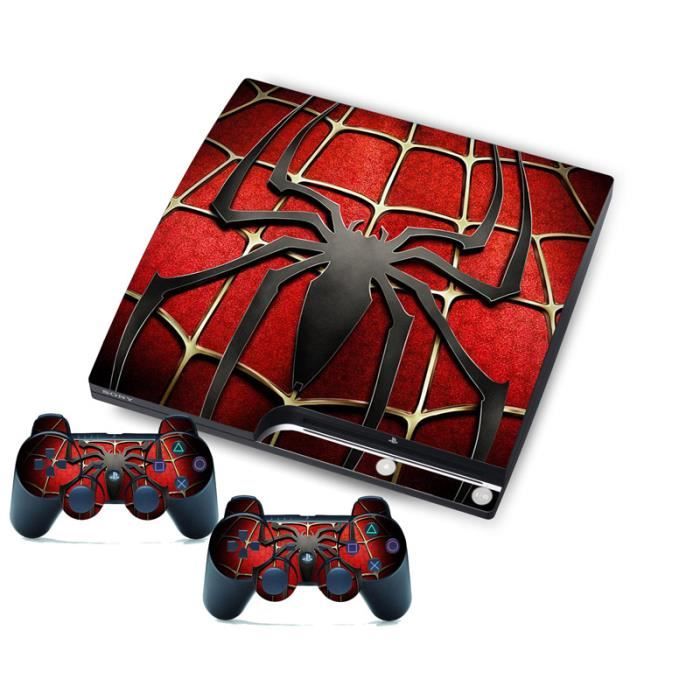 Film Autocollant Peau Pour Ps3 Slim Playstation 3 Slim Console Et Contrôleur Spider Prix Pas Cher Cdiscount