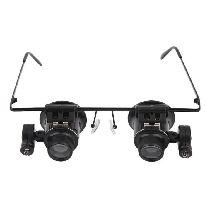 Nouveau 20x grossissement loupe Loupe réglable avec LED Light