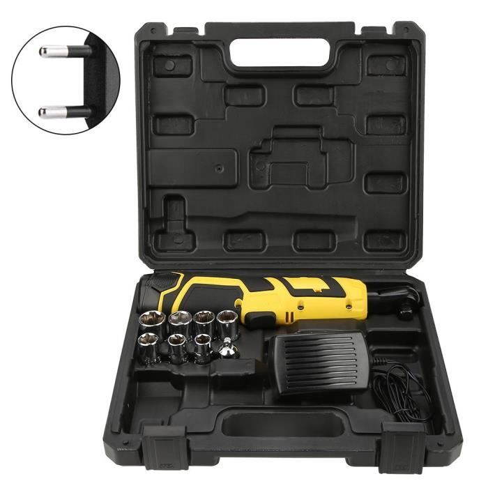 Clé à Cliquet électrique Sans Fil 3/8" – 40Nm – 20V – 2 Batteries + 7 Douilles