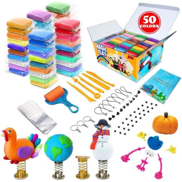 Kit d'argile à séchage à l'air pour enfants, 12 animaux en argile à modeler Kit d'argile à séchage à l'air pour enfants, 12 animaux en argile à modeler