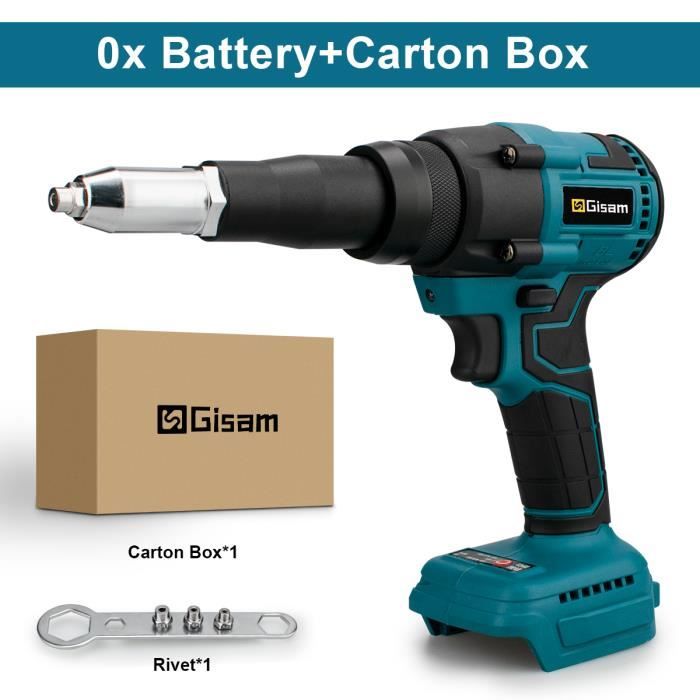 Pistolet à Rivets Aveugles Sans Fil 20000N ONEVAN - 720W, Motor Brushless, Pour Rivets Pop