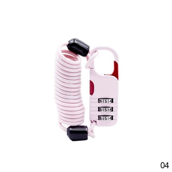 Outil Antivol Portable Mot De Passe Casque Serrure Mini 4 Code Moto