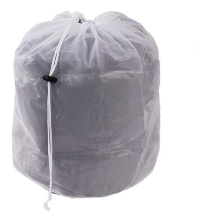 Sacs à Linge En Maille - Lot De 2 - 60x80 Cm - Avec Cordon De Serrage - Réutilisables Pour Machine à Laver - 12