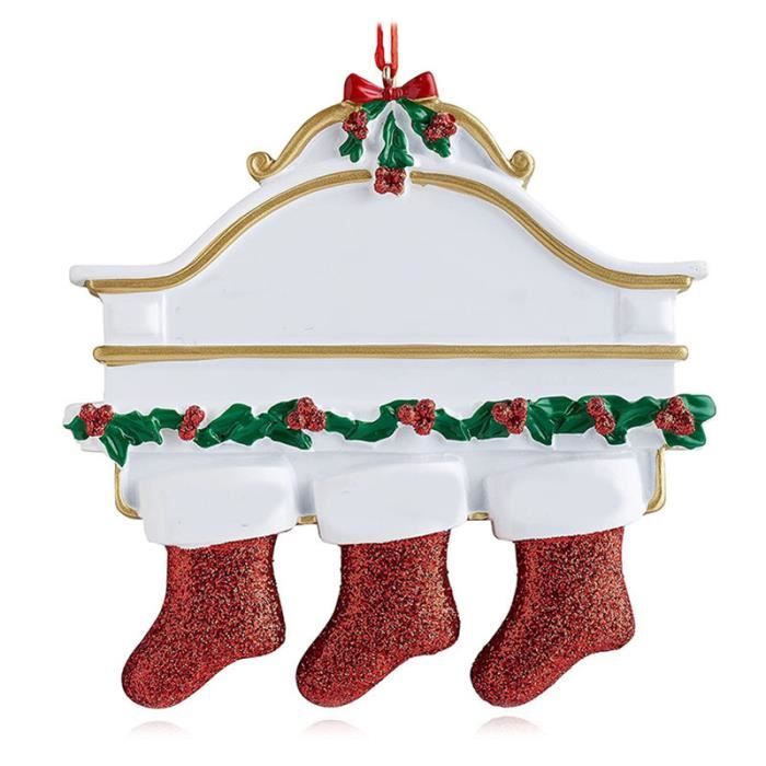 Décorations de Noël personnalisées 2024 Famille Chaussettes Nom personnalisé Cadeaux Sapin de 