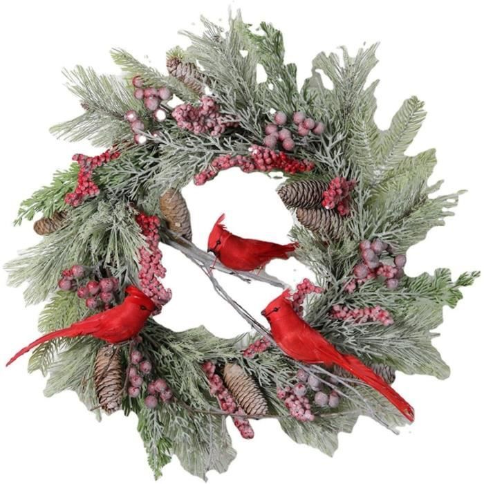 Couronne De Porte En Bois Naturel - Décoration Toute L'année, Résistante Intempéries | Design Bohème, Montage Facile, Cadeau Maison - 2