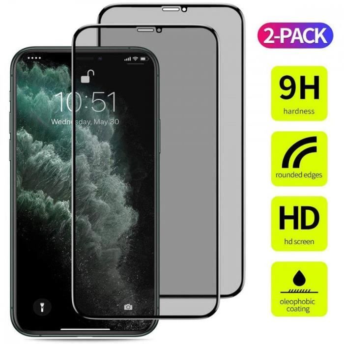 No70, Verre Trempé AntiEspion Pour Iphone 11 Pro MaxXs Max, [Lot De 2