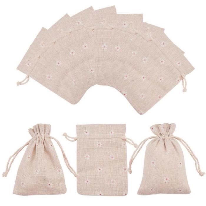 grossiste 50 x Sachets d'emballage cadeaux tissus chanvre 130/180