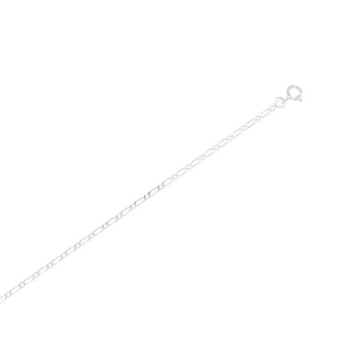 Jouailla - Chaîne de cou maille figaro simple argent 925/1000 (40 cm)