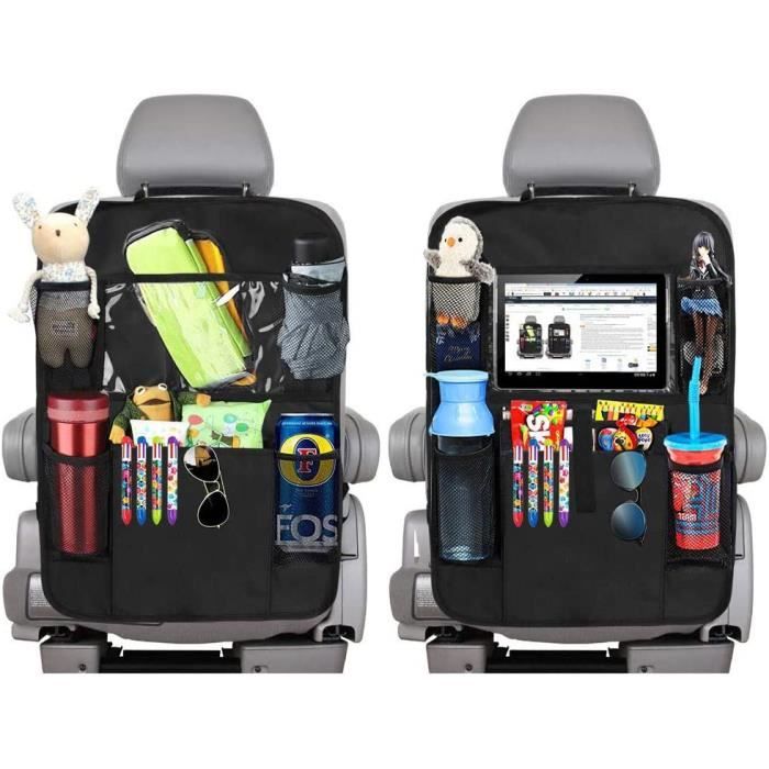 VFANDV Protecteur Siège Arrière Voiture 2 Pièces – Oxford 600D Antidérapant – Compatible Isofix – Organisateur Enfant