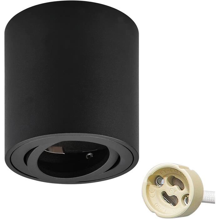 Spot LED En Saillie Orientable - Pour Ampoules GU10 - Blanc Mat - Éclairage Moderne Et Facile à Installer