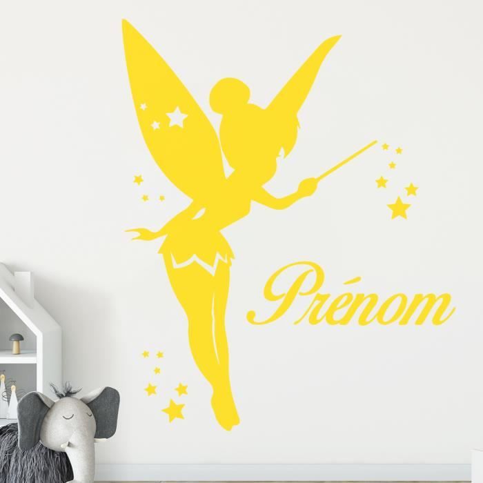 Stickers Muraux Deco Chambre Enfant Sticker Personnalise Avec Votre Prenom Fee Clochette Jaune 400x500 Mm Cdiscount Maison Stickers Muraux Deco Chambre Enfant Sticker Personnalise Avec Votre Prenom Fee Clochette Jaune 400x500 Mm Cdiscount Maison