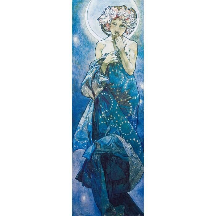 Affiche La Lune 1902 Mucha - Reproduction Art Nouveau - Décor Rétro