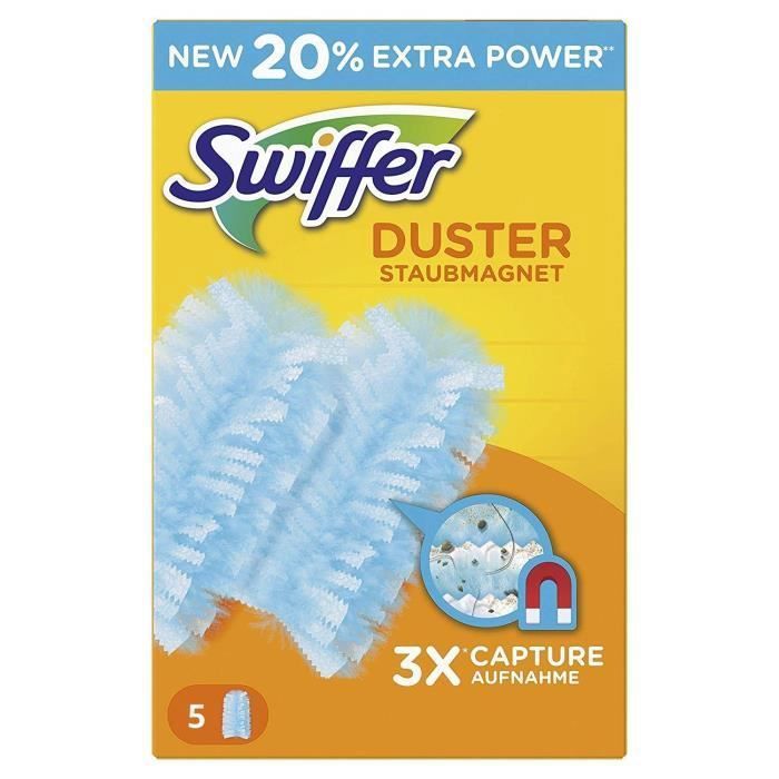 Swiffer Recharges Duster - SWIFFER - 1 x 5 Unités - Retient et stoppe la  poussière, les poils et les allergènes - Cdiscount Jeux - Jouets