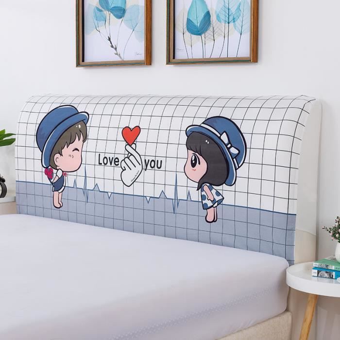 Housse De Tête De Lit Rembourrée En Velours - Lavable, Anti-Poussière - Taille 140 Cm - Blanc - Pour Lit Simple à King Size