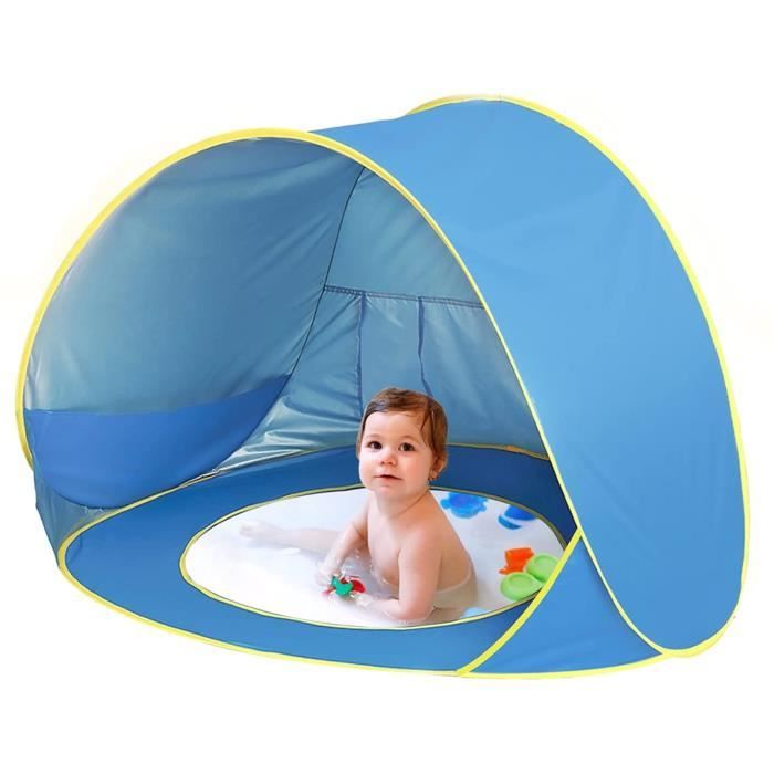 Tente Plage Bebe Anti Uv Upf 50 Pop Up Abris De Plage Portable 2 3 Personnes Automatique Famille Exterieur Portatif Pour Plage 16 Cdiscount Sport