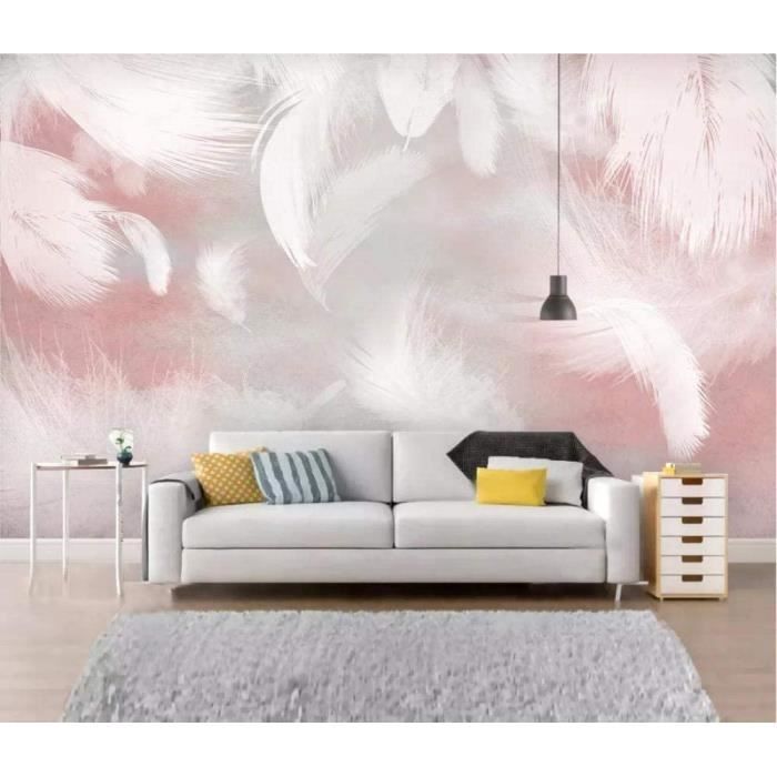 Papier Peint Autocollant 3D Plume N08347 - Coloré - Amovible - Neuf