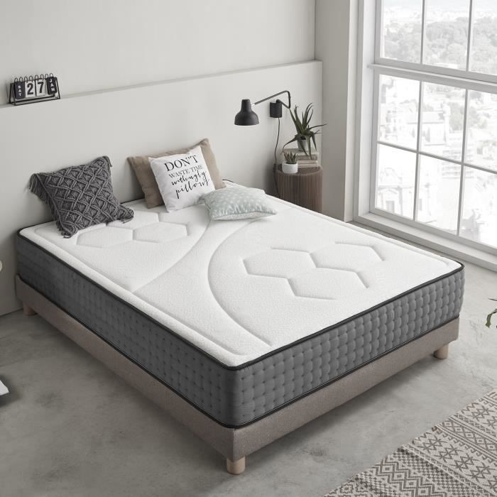 Matelas Hexacare Ressorts Ensachés - Moonia - 135X190 - Ressort - Epaisseur 28 - Respirabilité élevée Matelas Hexacare Ressorts Ensachés - Moonia - 135X190 - Ressort - Epaisseur 28 - Respirabilité élevée