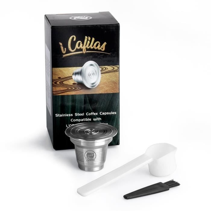 Couleur 3 capsule Capsules de Café Rechargeables Pour Nespresso Inissia, en  Acier Inoxydable et Deeur, Vente