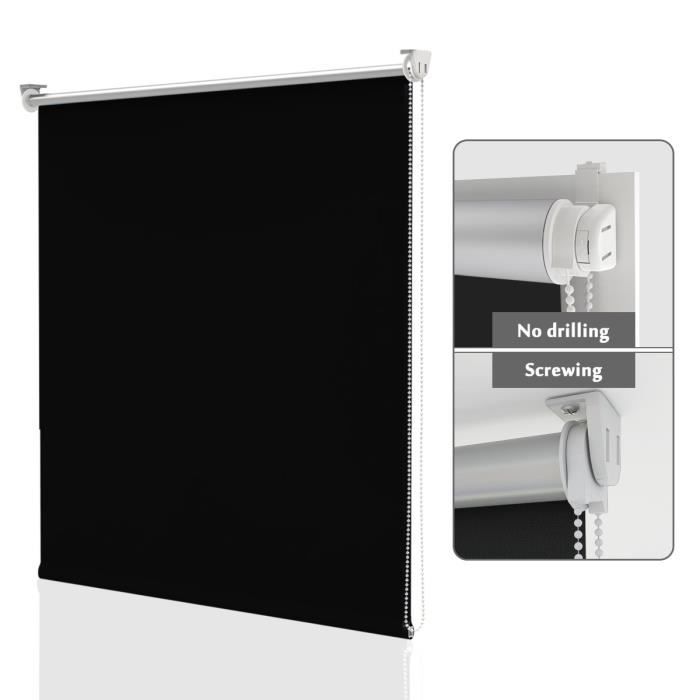 Cuisine 70 x 120 cm Salle de Bain Beige Montage Simple pour Chambre Allesin Store Enrouleur Occultant Thermique sans Perçage Salon Rideaux Occultant Opaque Isolant