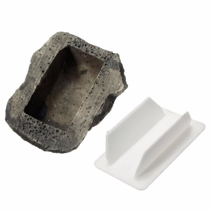Cache-Clés En Pierre Artificielle TINEASUR - Fausse Pierre Résine Pour Cacher Des Clés Extérieur - Sécurité Et Discrétion - 12x7x5 Cm