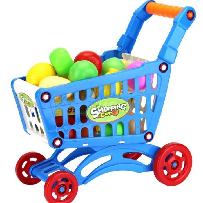 SeniorMar Meilleur Cadeau créatif supermarché Mini Caddie Chariot Simulation en métal Enfant Jouet 