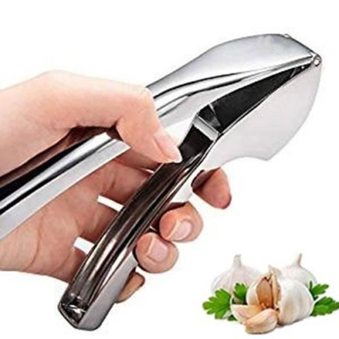 HOTLIKE Presse-Ail 3 En 1 Vert - Avec Éplucheur Et Brosse, Hachoir Manuel Pour Ail Noix Et Aliments