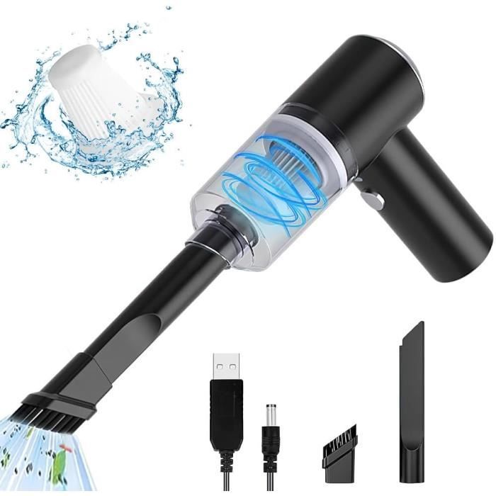 Aspirateur Voiture Portable 15000Pa - Sans Fil, Rechargeable USB - Léger (450g) Pour Auto, Maison, Bureau