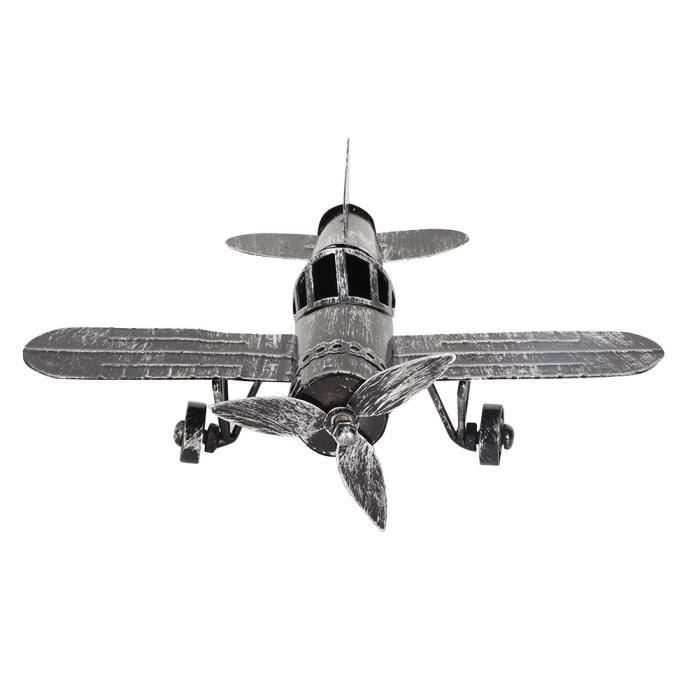 Cikonielf modèle de biplan de fer Modèle d'avion vintage biplan d'avion en fer forgé pour Cikonielf modèle de biplan de fer Modèle d'avion vintage biplan d'avion en fer forgé pour