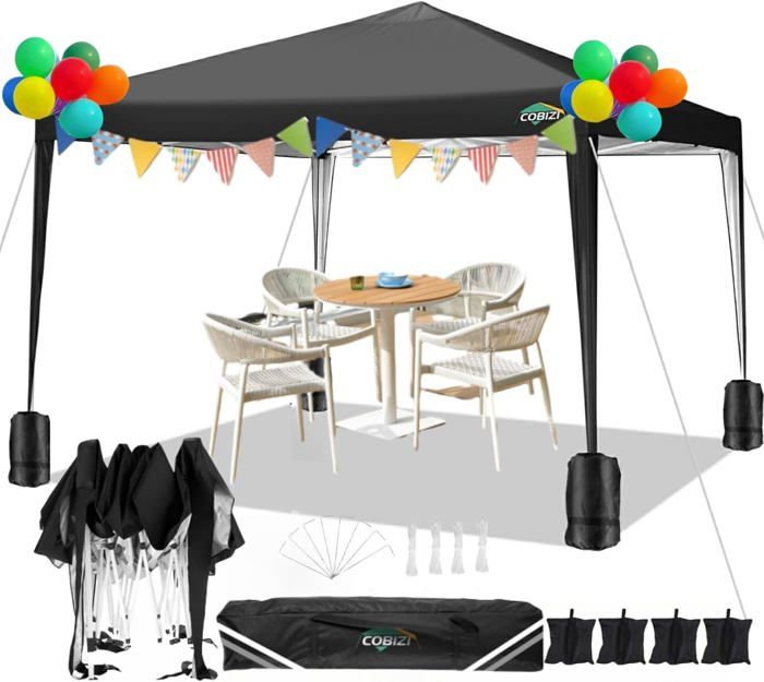 Tente de réception Tente Pliante Noir Tente Express Professionnelle 2x3m tonnelle Pliable