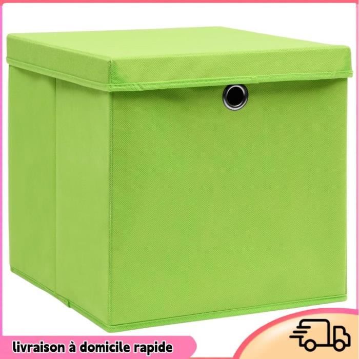 Panier De Rangement Avec Couvercle En Tissu - Au Comptoir Des Paniers