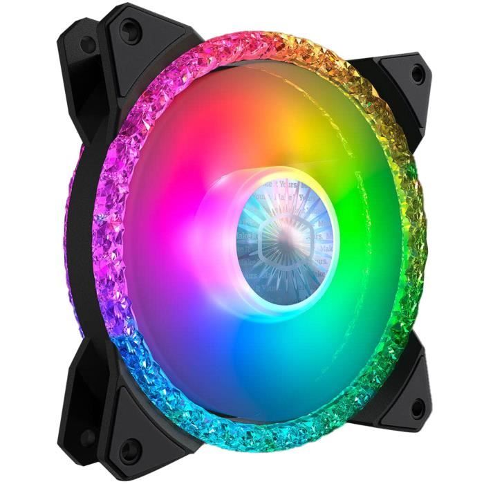 COOLER MASTER MF120 Prismatic – Ventilateur de Boîtier 120 mm – Effet Cristal (MFY-B2DN-20NPA-R1)