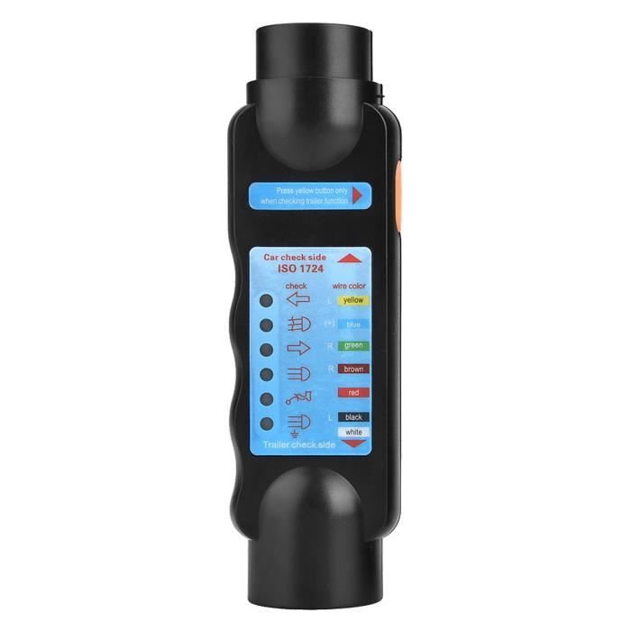Testeur Prise Remorque 13 Broches - Diagnostic Circuit Électrique 12V