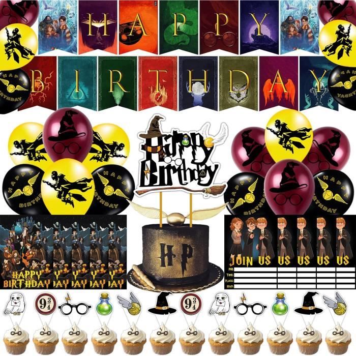 Décorations de fête d'anniversaire « Escape Room » - Fournitures de fête avec ballons « Happy Birthday » - Décoration de gâteau pour cupcakes Décorations de fête d'anniversaire « Escape Room » - Fournitures de fête avec ballons « Happy Birthday » - Décoration de gâteau pour cupcakes
