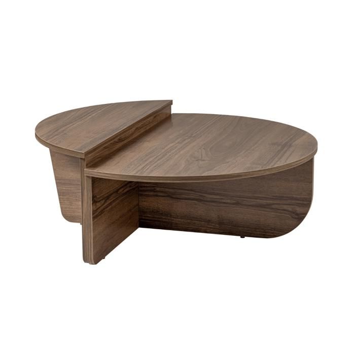 Lot de 2 tables basses - Calicosy - Noyer- Aloeva - 90 x 60 x 30 cm